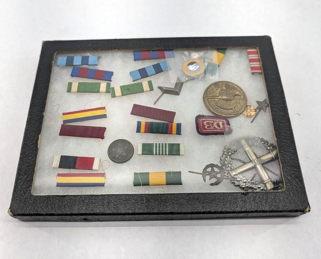 Collection of Military Medals, Buttons, Pins & Assorted Collectable Automotive & Hunting Patches - 2