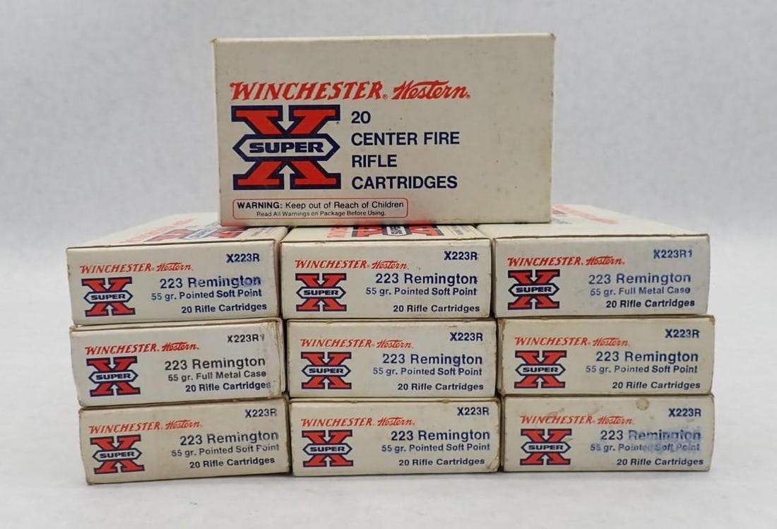 (10) Boxes of Winchster .223 55gr. PSP: (10) Boxes of Winchster .223 55gr. PSP