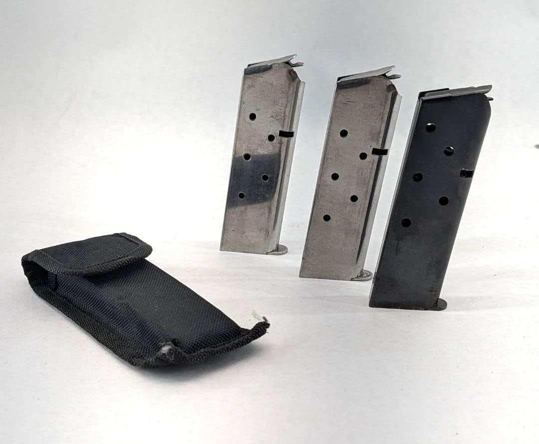 (3) Colt 45 Auto Magazines, Colt Marked: single stack 911 magazines