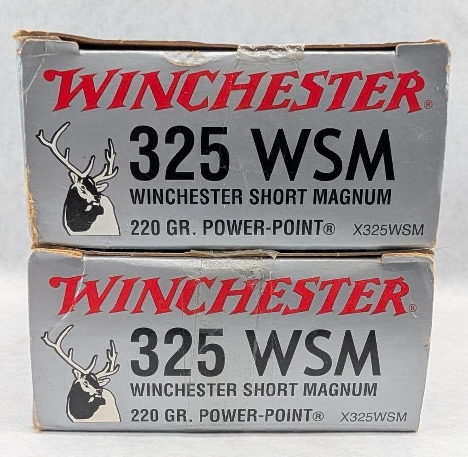 (2) Boxes of Winchester .325 WSM Cartridges: (2) Boxes of Winchester .325 WSM Cartridges