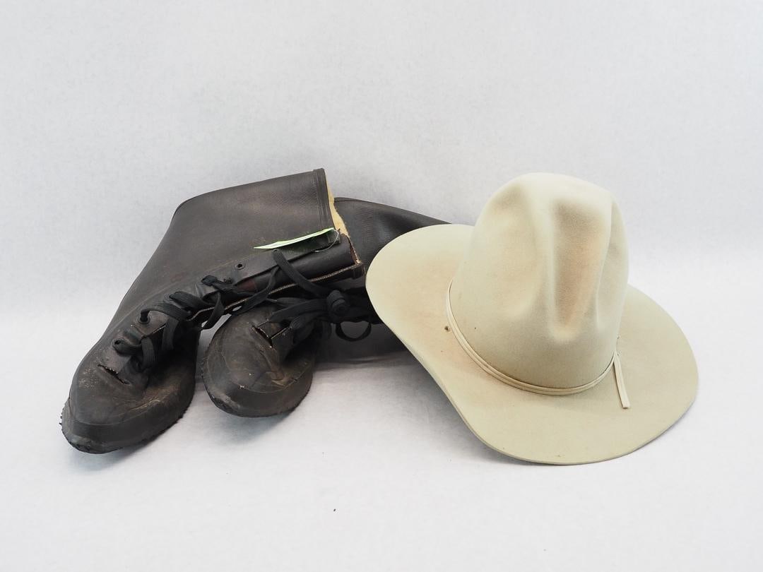 Suede John Stetson Hat & Pair of Lacrosse Boots - 2