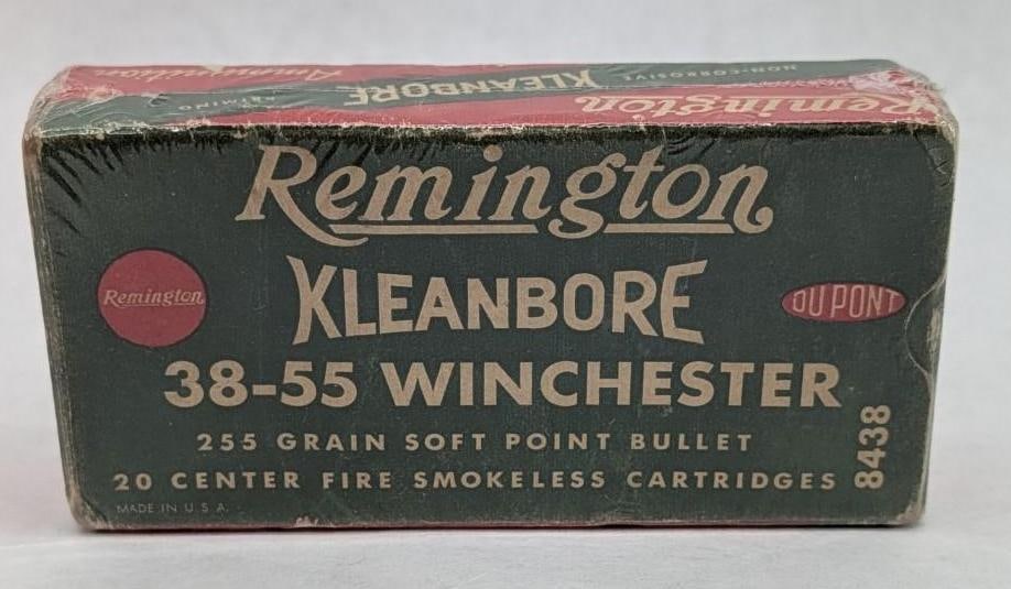 Vintage Box of Remington .38-55 Cartridges: Vintage Box of Remington .38-55 Cartridges