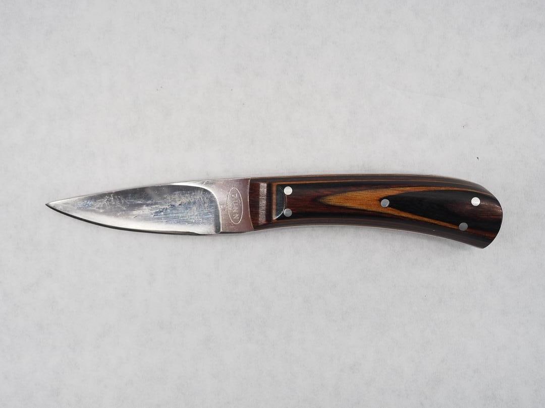 Melvin Dunn Fixed Blade Rosewood Handle Skinning Knife W/ Leather Sheath - 5