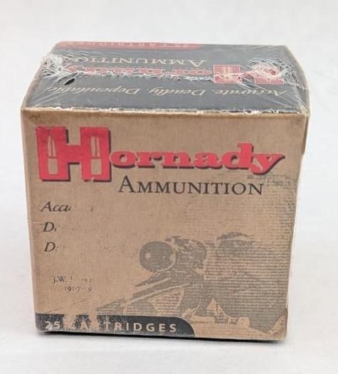 Box of Hornady .22 Hornet Cartridges: Box of Hornady .22 Hornet Cartridges