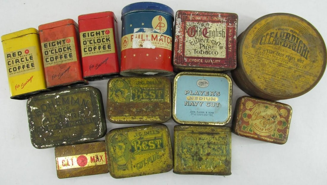 (13) Antique Tobacco & Advertising Tins - 7