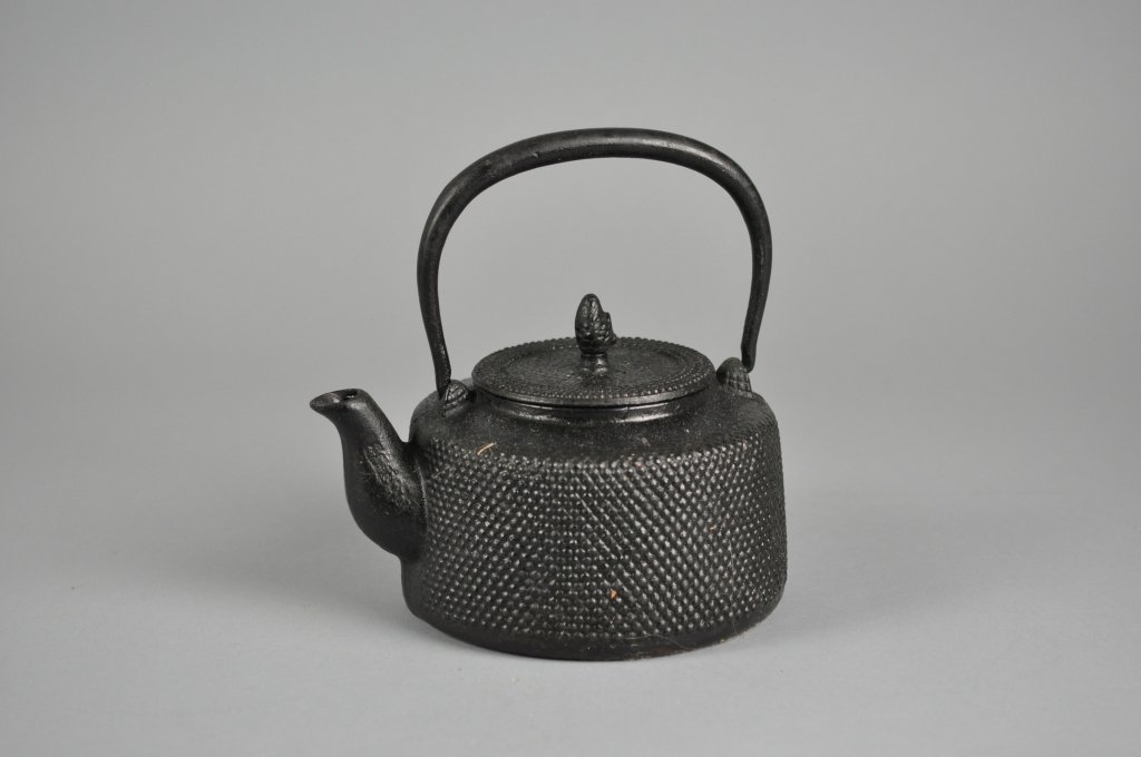 Antique Japanese Marked Iron Teapot: Antique Japanese Marked Iron Teapot; measures 8.5" tall