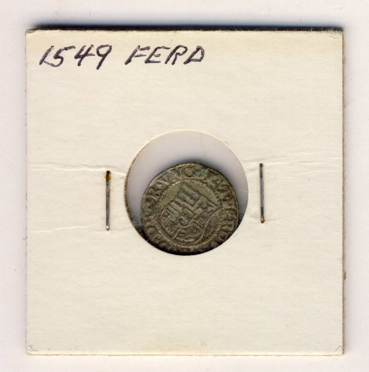 AVERAGE 1549 DENAR SILVER FERDINAND GREAT CONDITI: AVERAGE 1549 DENAR SILVER FERDINAND GREAT CONDITION (KVHJ)