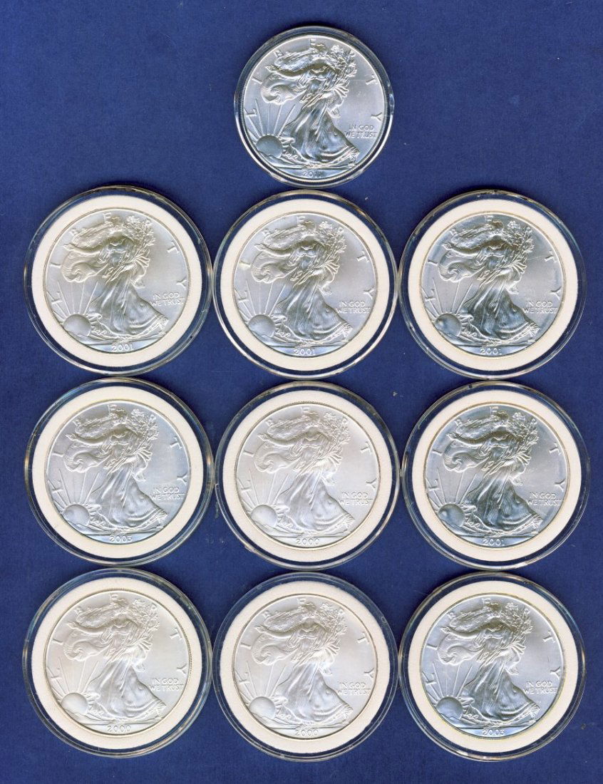 10 NICE BRIGHT BU AMERICAN SILVER EAGLE 2000-2011: We are proud to tell you that in over 50,000 transactions spanning more than a decade, we have 100% customer satisfaction. But why? The answer is simple: we almost always answer our toll free number!