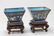 A PAIR OF ENAMEL SQUARE BOWLS WITH FIGURES - 6