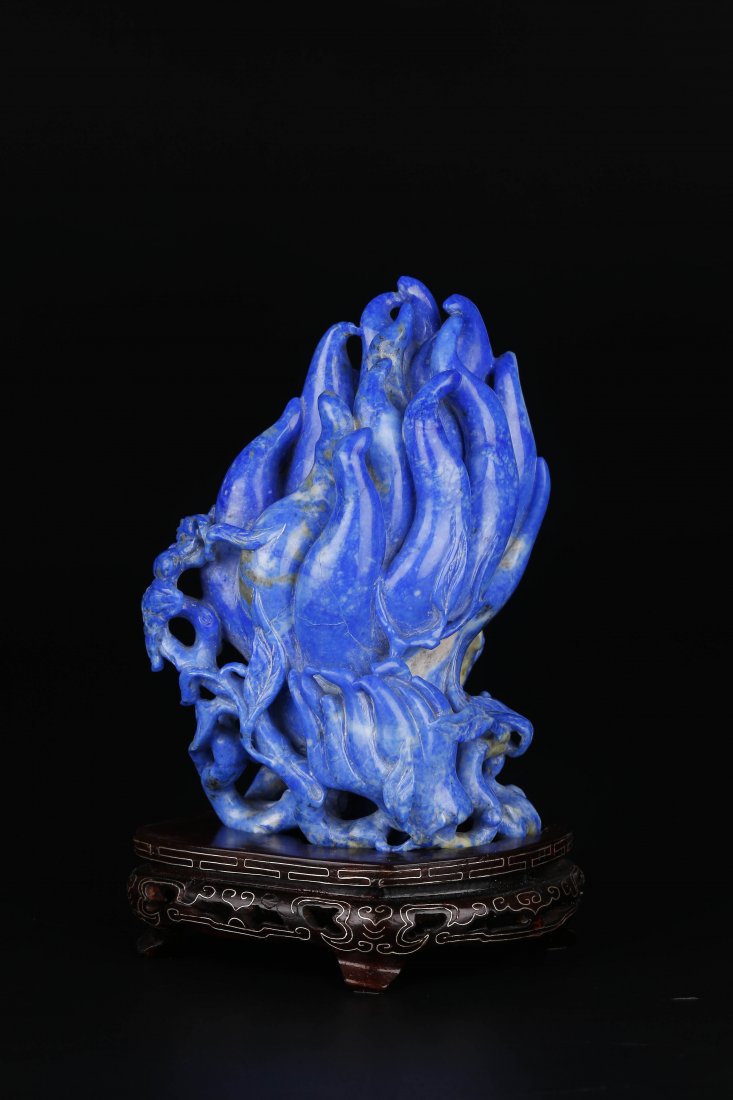 Natural Antique Carved Lapis Decoration. (1 of 10)