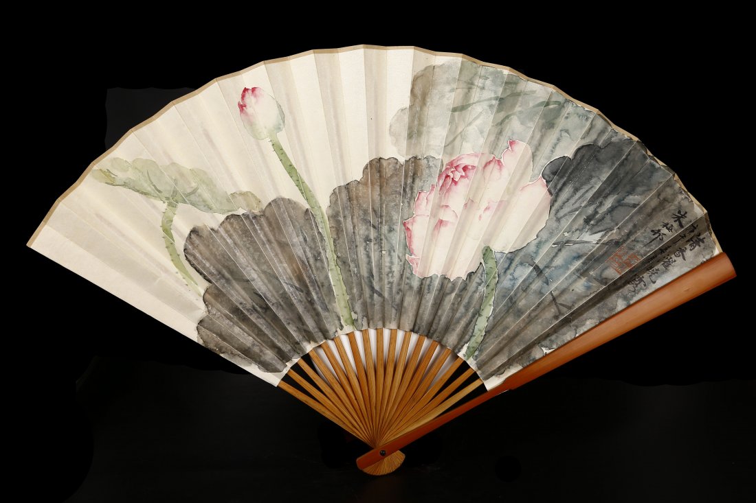 Chinese Original Fan Painting By Famous Artists. (1 of 7)