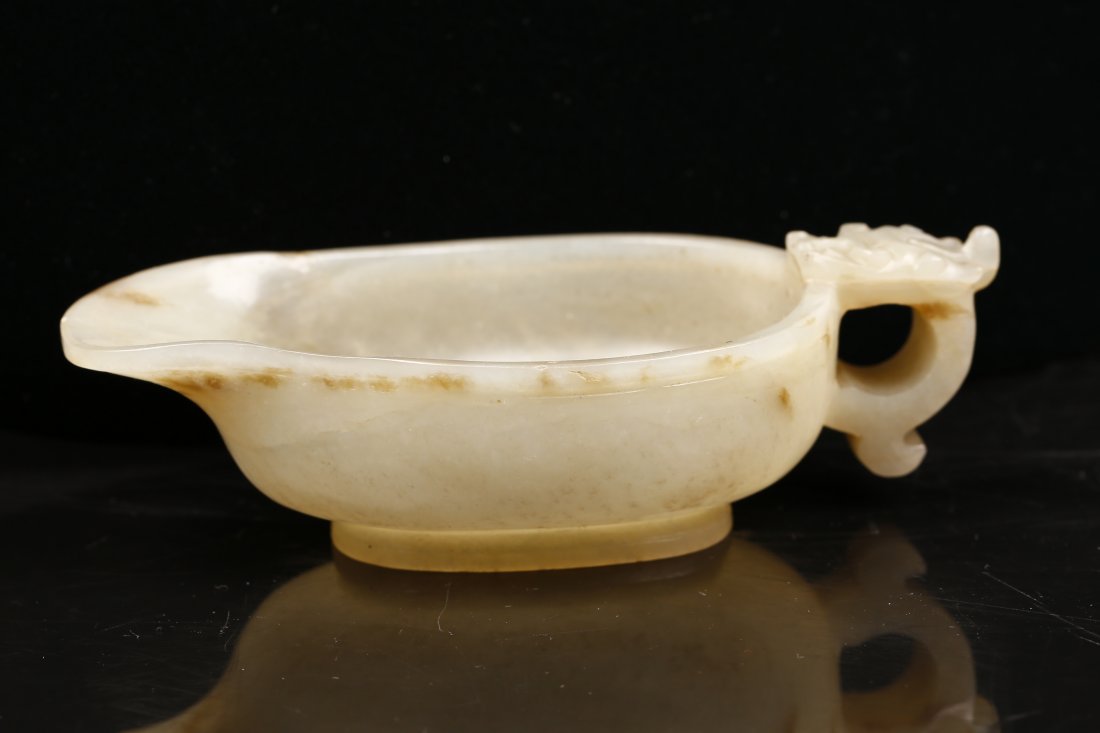 A Hetian Celadon Jade Carved Small Brush Wash (1 of 9)