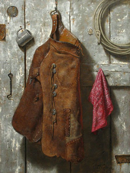 Life and Leather: Jeff Legg - oil on linen - 30"x40"