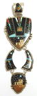 Navajo Multi-Stone Night Sky Pueblo Inlay Sterling Silv