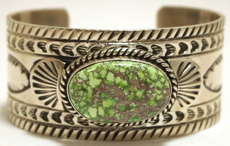 Old Pawn Navajo Carico Lake Turquoise Sterling Silver C