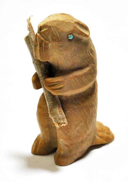 Zuni Fish Rock Beaver Fetish: Zuni Fish Rock Beaver Fetish Measures 1-3/4 tall by 1-1/8" deep. Weight: 19.3g SKU: fe0011"