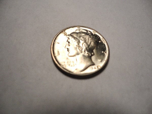 1945-D MERCURY DIME B.U.: 1945-D MERCURY DIME B.U.