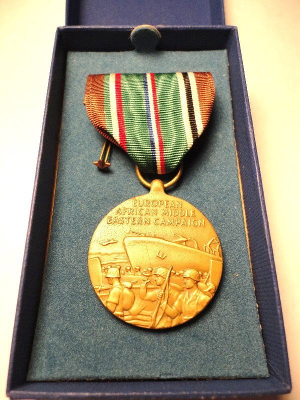 WWII EUROPEAN AFRICAN MIDDLE EASTERN CAMPAIGN MEDAL: WWII EUROPEAN AFRICAN MIDDLE EASTERN CAMPAIGN MEDAL