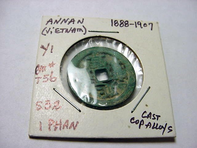 1888-1907 VIET NAM 1 PHAN COIN: 1888-1907 VIET NAM 1 PHAN COIN
