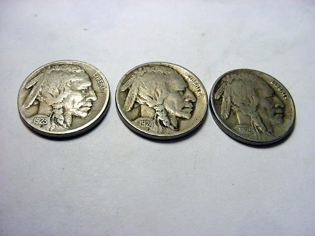 1923, 1924, 1925 BUFFALO NICKELS: 1923, 1924, 1925 BUFFALO NICKELS