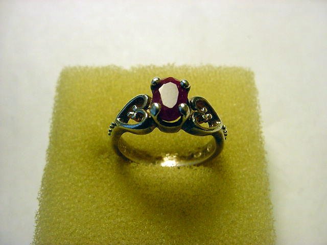 STERLING NATURAL RUBY RING: STERLING NATURAL RUBY RING