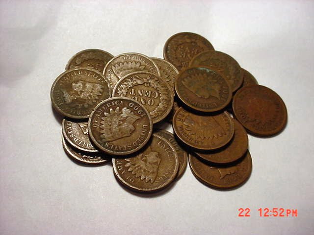 [25] 1890'S INDIAN CENTS: [25] 1890'S INDIAN CENTS