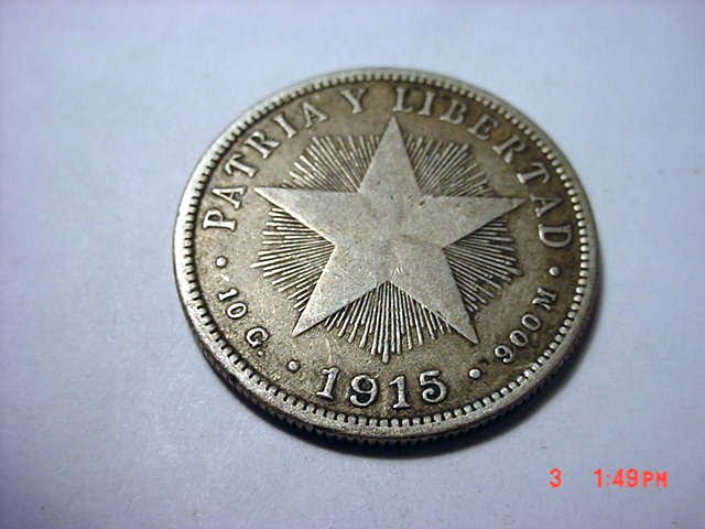 1915 CUBA 40 CENTAVOS: 1915 CUBA 40 CENTAVOS