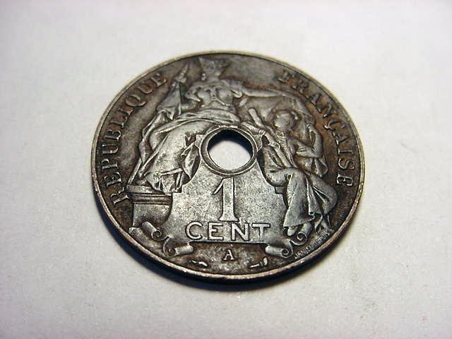 1919 FRENCH INDO-CHINA [VIET NAM] 1 CENTIME: 1919 FRENCH INDO-CHINA [VIET NAM] 1 CENTIME