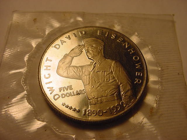 1990 EISENHOWER $5 MARSHALL ISLANDS COIN GEM PROOF: 1990 EISENHOWER $5 MARSHALL ISLANDS COIN GEM PROOF