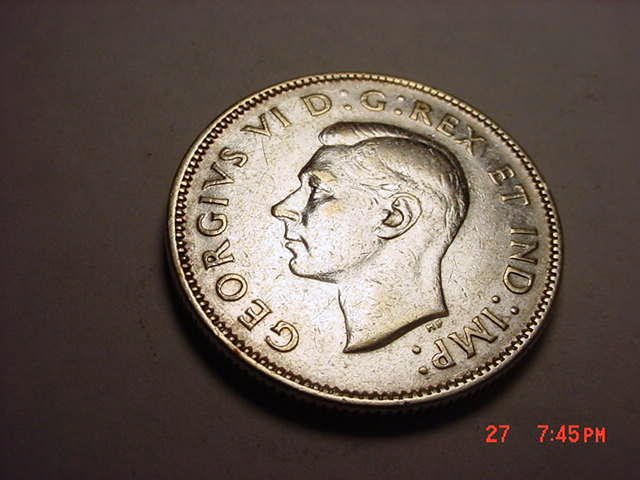 1944 CANADA 25 CENTS: 1944 CANADA 25 CENTS