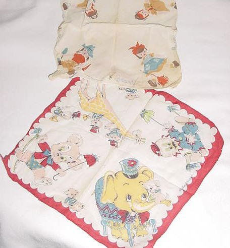 [2] VINTAGE CHILDRENS HANKIES: [2] VINTAGE CHILDRENS HANKIES