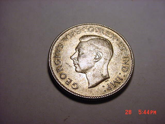 1946 CANADA 25 CENTS: 1946 CANADA 25 CENTS