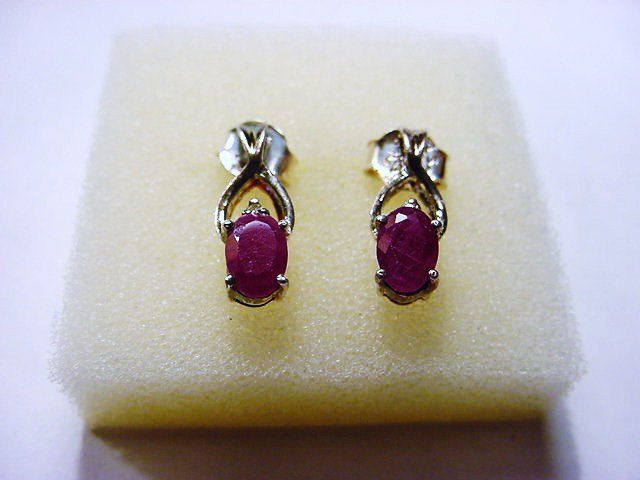 STERLING RUBIES EARRINGS: STERLING RUBIES EARRINGS