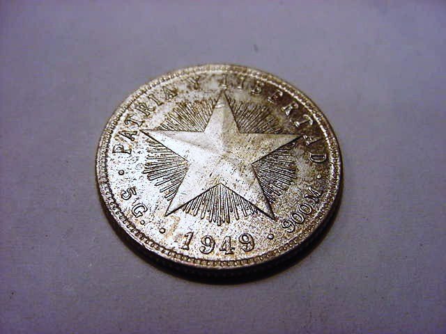1949 CUBA 20 CENTAVOS B.U.: 1949 CUBA 20 CENTAVOS B.U.