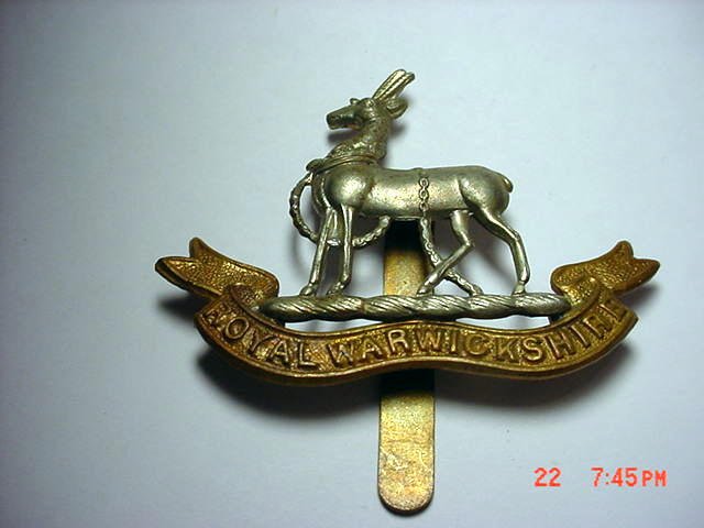 ROYAL WARWICKSHIRE HAT BADGE: ROYAL WARWICKSHIRE HAT BADGE