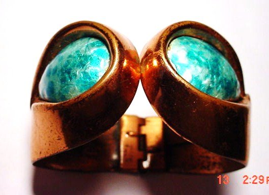 MATISSE RENOIR COPPER ENAMEL BRACELET: MATISSE RENOIR COPPER ENAMEL BRACELET