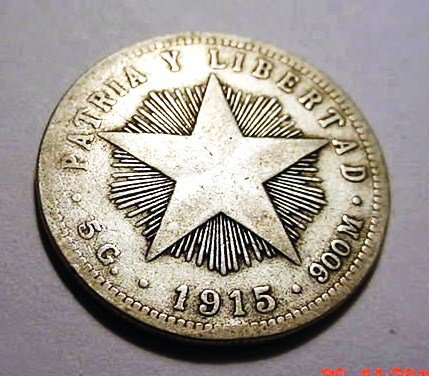 1915 CUBA 20 CENTAVOS: 1915 CUBA 20 CENTAVOS