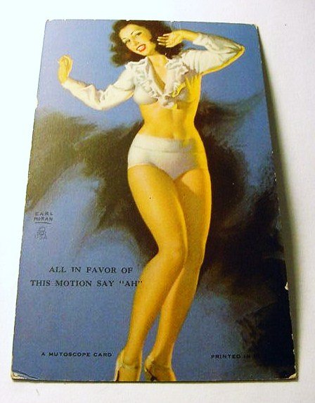WORLD WAR II EARL MORAN MUTOSCOPE PIN UP CARD: WORLD WAR II EARL MORAN MUTOSCOPE PIN UP CARD