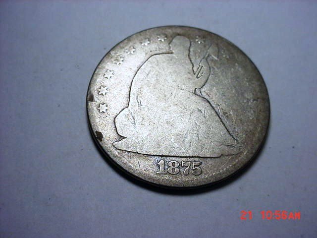 1875 SEATED HALF DOLLAR: 1875 SEATED HALF DOLLAR