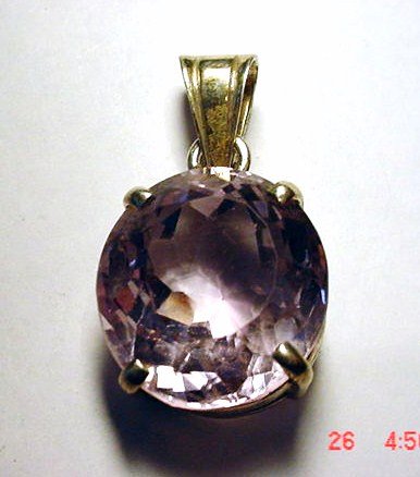 LARGE AMETHYST STERLING PENDANT: LARGE AMETHYST STERLING PENDANT