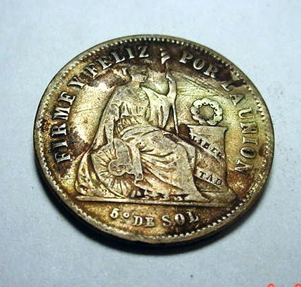 1866 PERU 1/5 SOL: 1866 PERU 1/5 SOL