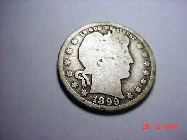 1899-O BARBER QUARTER: 1899-O BARBER QUARTER