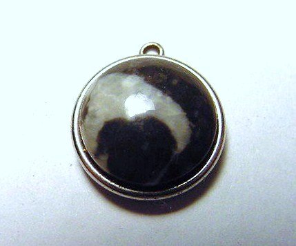 APACHE TEARS STERLING PENDANT: APACHE TEARS STERLING PENDANT
