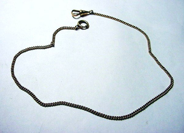 VINTAGE GOLD FILLED WATCH CHAIN: VINTAGE GOLD FILLED WATCH CHAIN