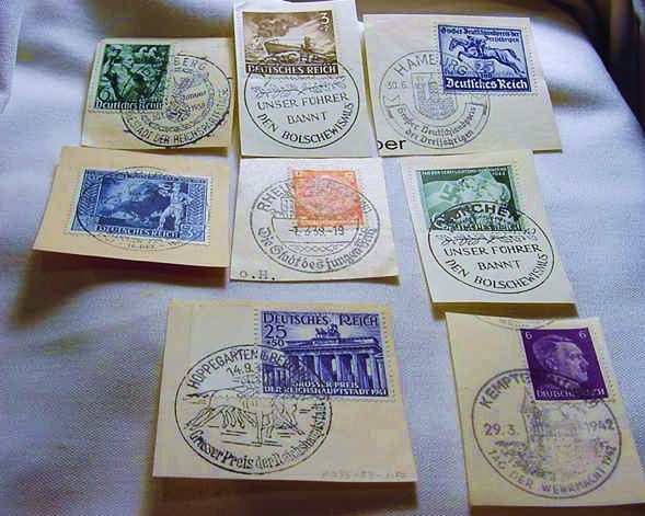 [8] FANCY CANCEL NAZI GERMAN STAMPS: [8] FANCY CANCEL NAZI GERMAN STAMPS