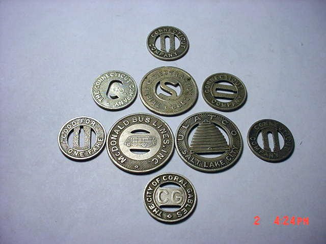 [9] VINTAGE TRANSIT TOKENS: [9] VINTAGE TRANSIT TOKENS