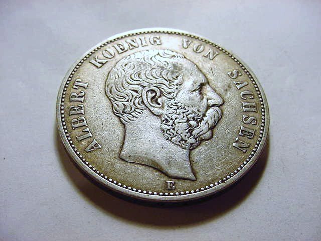 1891 SAXONY 5 MARK: 1891 SAXONY 5 MARK