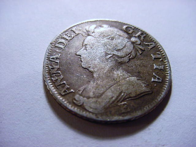 1708 BRITISH QUEEN ANNE SHILLING: 1708 BRITISH QUEEN ANNE SHILLING