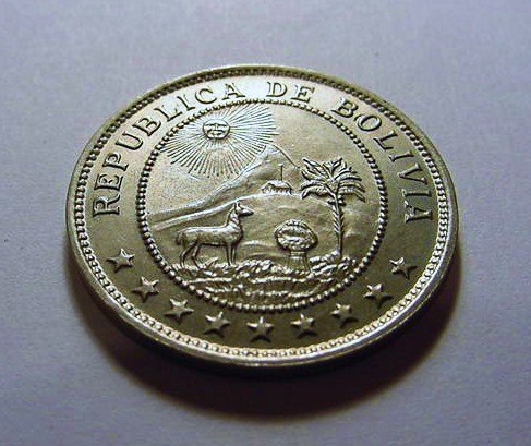 1939 BOLIVIA 50 CENTAVOS GEM B.U.: 1939 BOLIVIA 50 CENTAVOS GEM B.U.