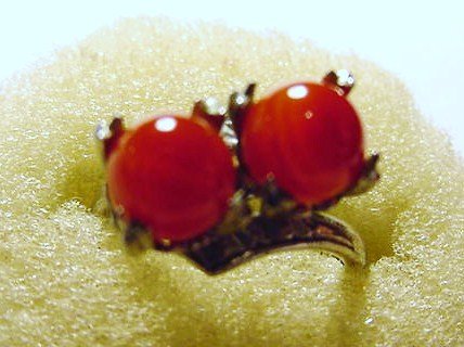 VINTAGE SILVER CARNELIAN RING SIZE 6: VINTAGE SILVER CARNELIAN RING SIZE 6